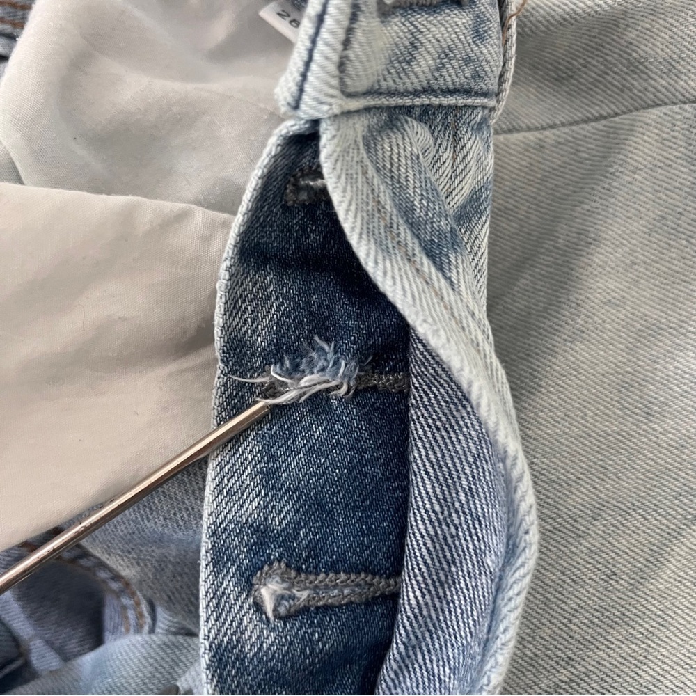 Pistola Charlie High Rise Straight Jeans Button Fly Light Wash Size 28 - Picture 13 of 13